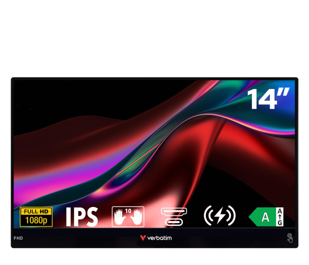 Verbatim 14 FHD Touch Monitor LIGHT + Power Bank - 1455707 - zdjęcie 2